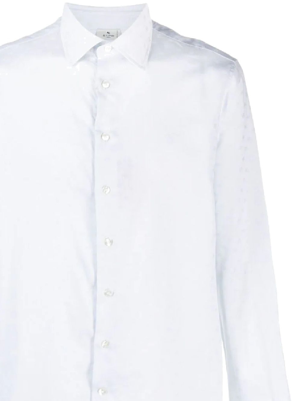 Patterned jacquard cotton shirt