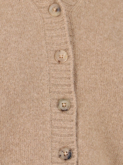 Wool crop cardigan