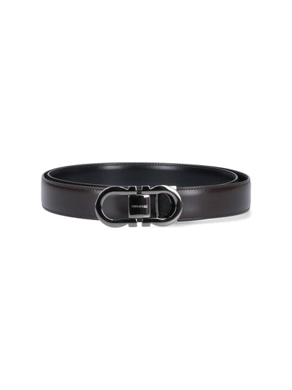 Reversible "Gancini" belt