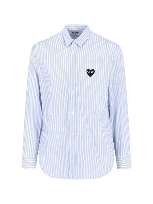 Camicia a righe Logo