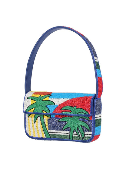 Borsa a spalla con perline "Tommy Palms"