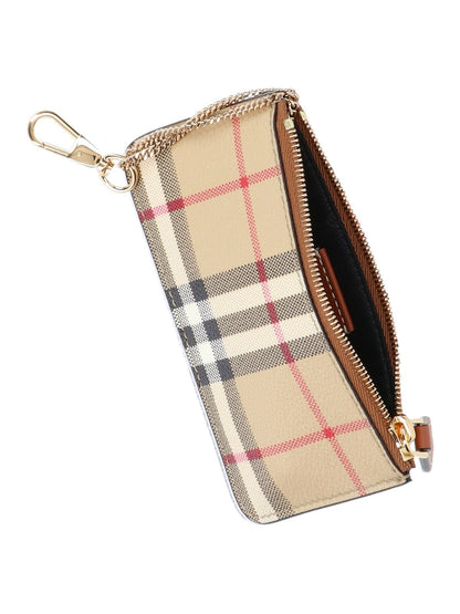 "Check" zip coin purse