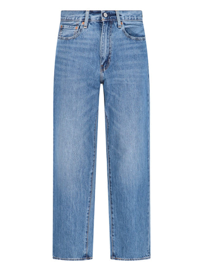 levi's strauss jeans " 501® "-Jeans dritti-Levi's strauss-jeans "501® " levi's strauss, in cotone blu, passanti cintura, chiusura zip e bottone, design cinque tasche, patch marrone logo retro, gamba dritta. codice prodotto 29037 0050merry and bright composizione: 100% cotone dimensioni/vestibilità: regolare made in: bangladesh - scala taglie denim - Dresso
