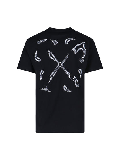 Cremefarbenes „Noise Arrow“-T-Shirt