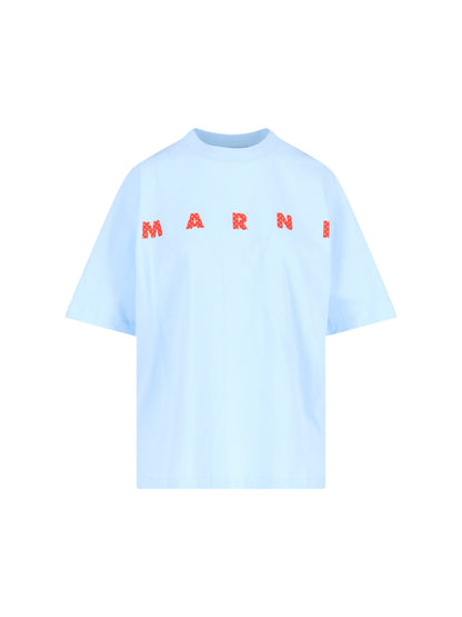 Marni T-Shirt mit gepunktetem Logo