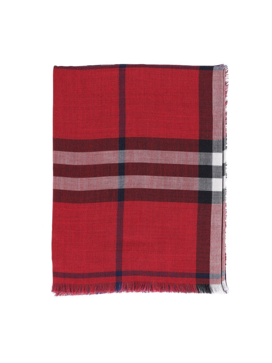 Reversible wool and silk scarf "Check"