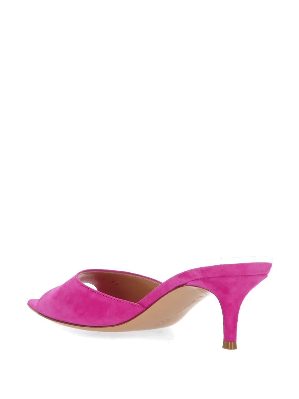 Fuchsia pink suede sandal
