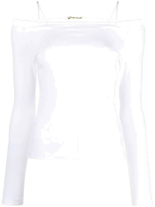 T-shirt Sierra in cotone con spalle scoperte