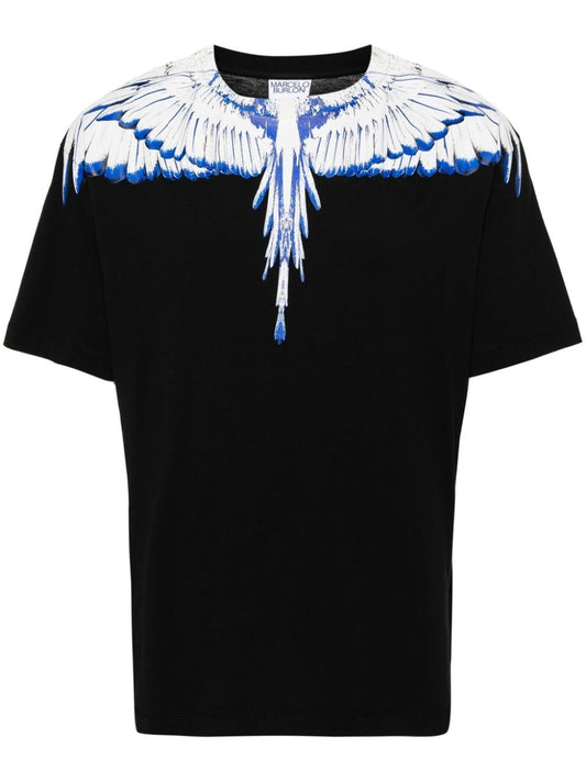 Black T-shirt with wings print