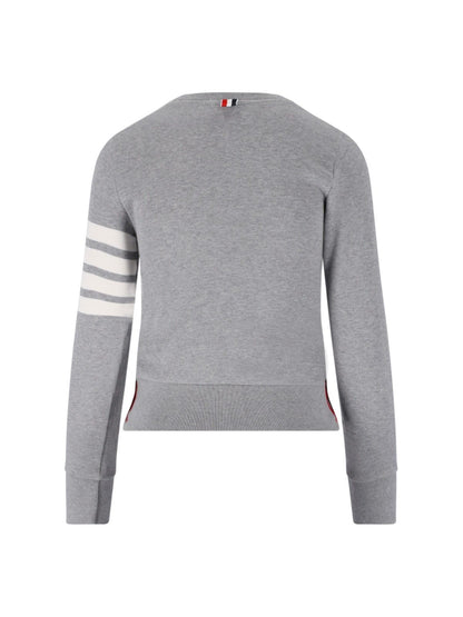 „4-Bar“-Sweatshirt mit Rundhalsausschnitt