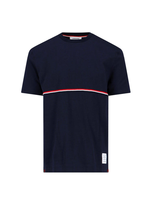 T-shirt with tricolour detail