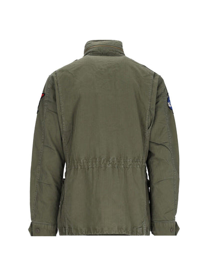 Giacca militare con patch