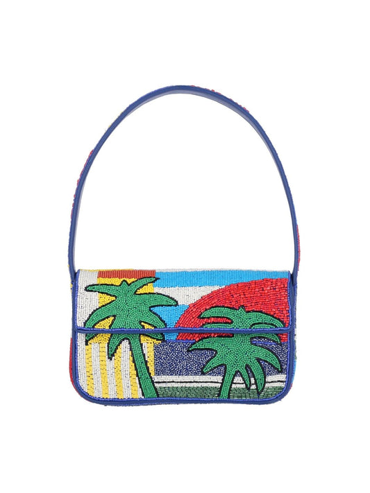 Borsa a spalla con perline "Tommy Palms"