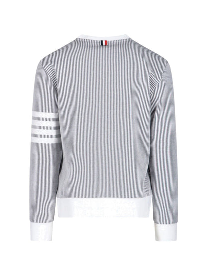 Striped crewneck sweatshirt