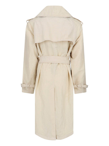 Zweireihiger Trenchcoat aus Nylon