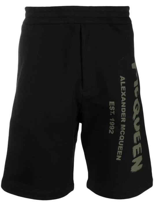 Alexander McQueen Shorts Black/khaki