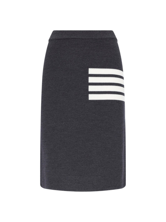 "4-Bar" Midi Skirt