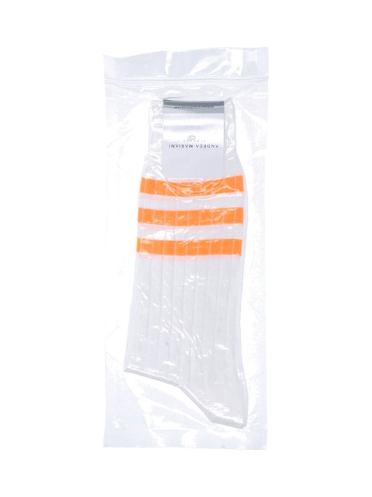 Gestreifte Socken „Fluo Orange“.