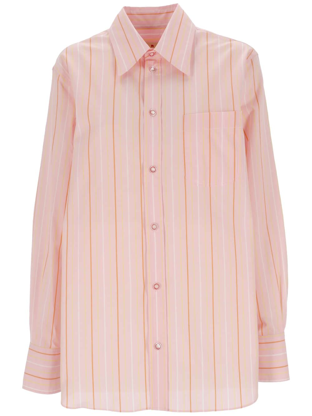 Camicia di cotone rosa