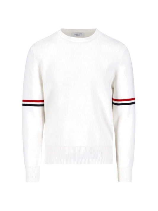 Sweater with tricolour details