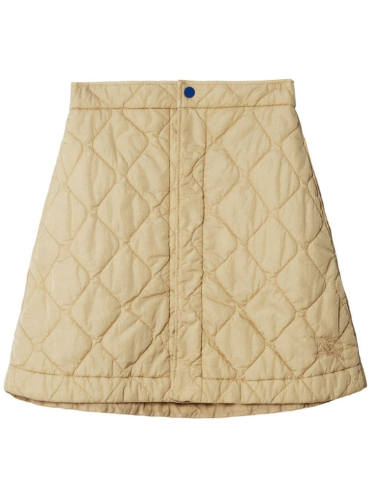 Diamond quilted skirt