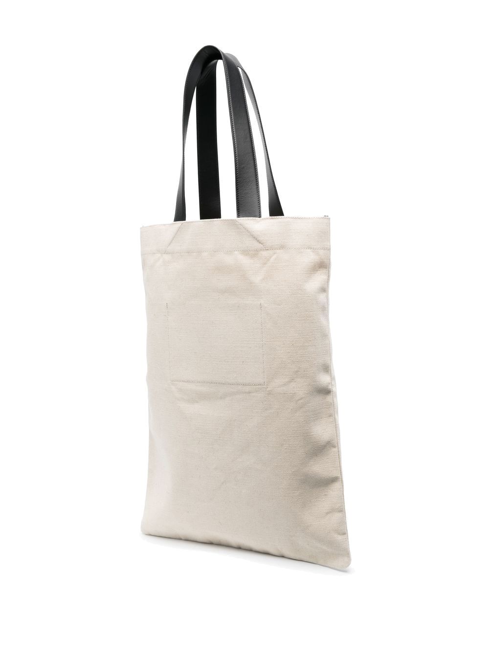 Linen tote bag with logo print