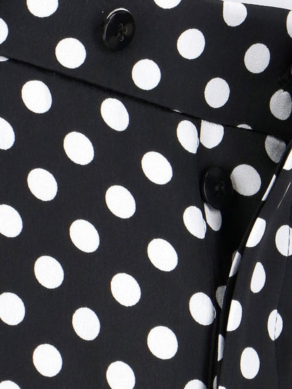 Polka dot wide leg trousers