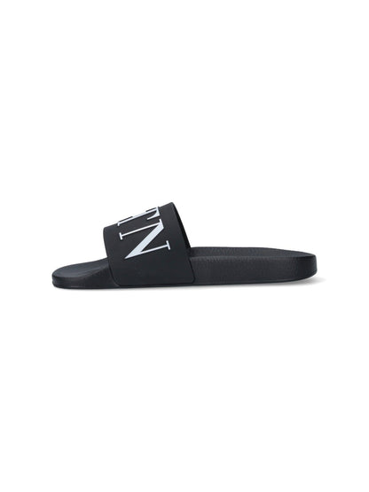 "Vltn" Slide Sandals