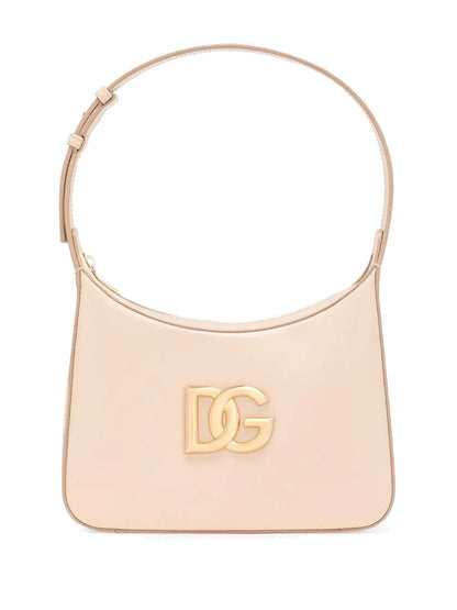 Light pink bag with gold logo
