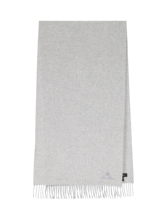 Cashmere scarf large logo