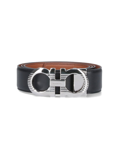 Reversible "Gancini" belt