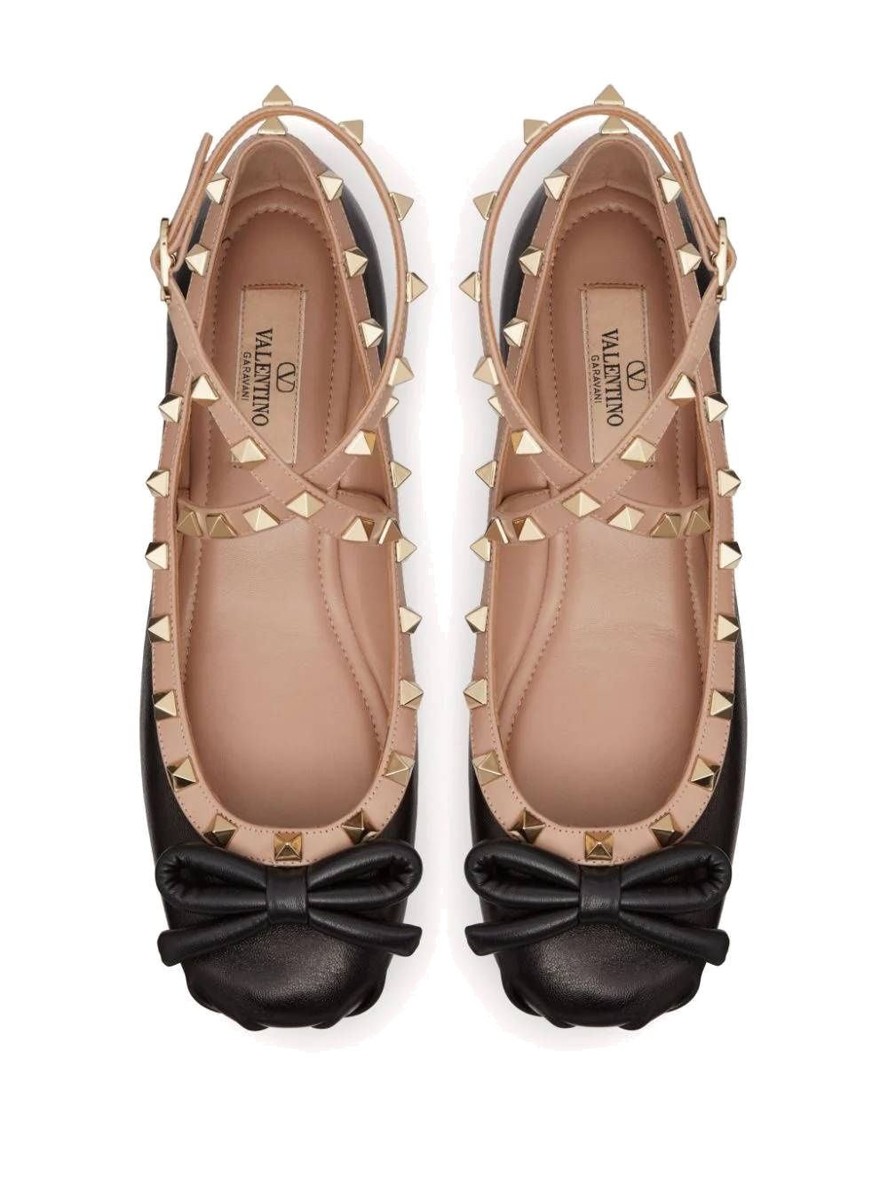 Ballerine Rockstud in pelle