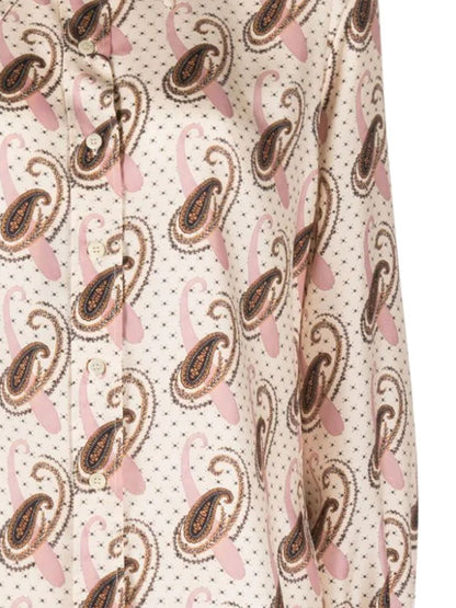 Silk shirt with paisley print