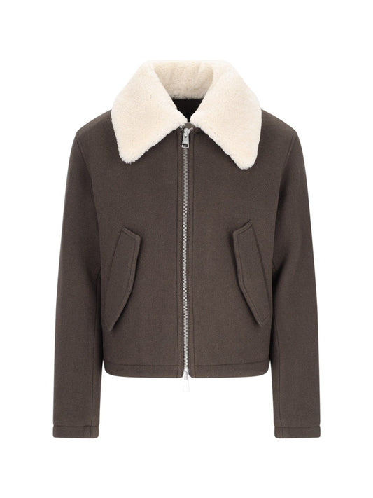 Giacca bomber in shearling