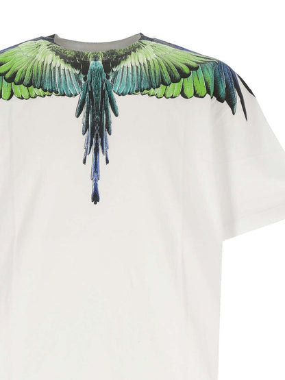 T-shirt con stampa uccello