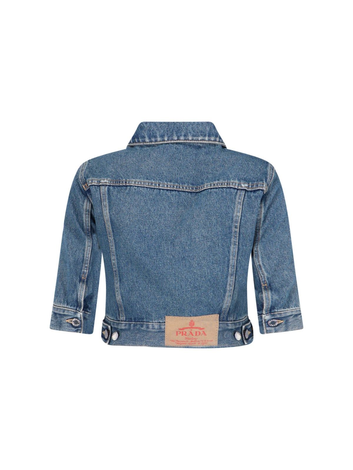 Giacca crop in denim