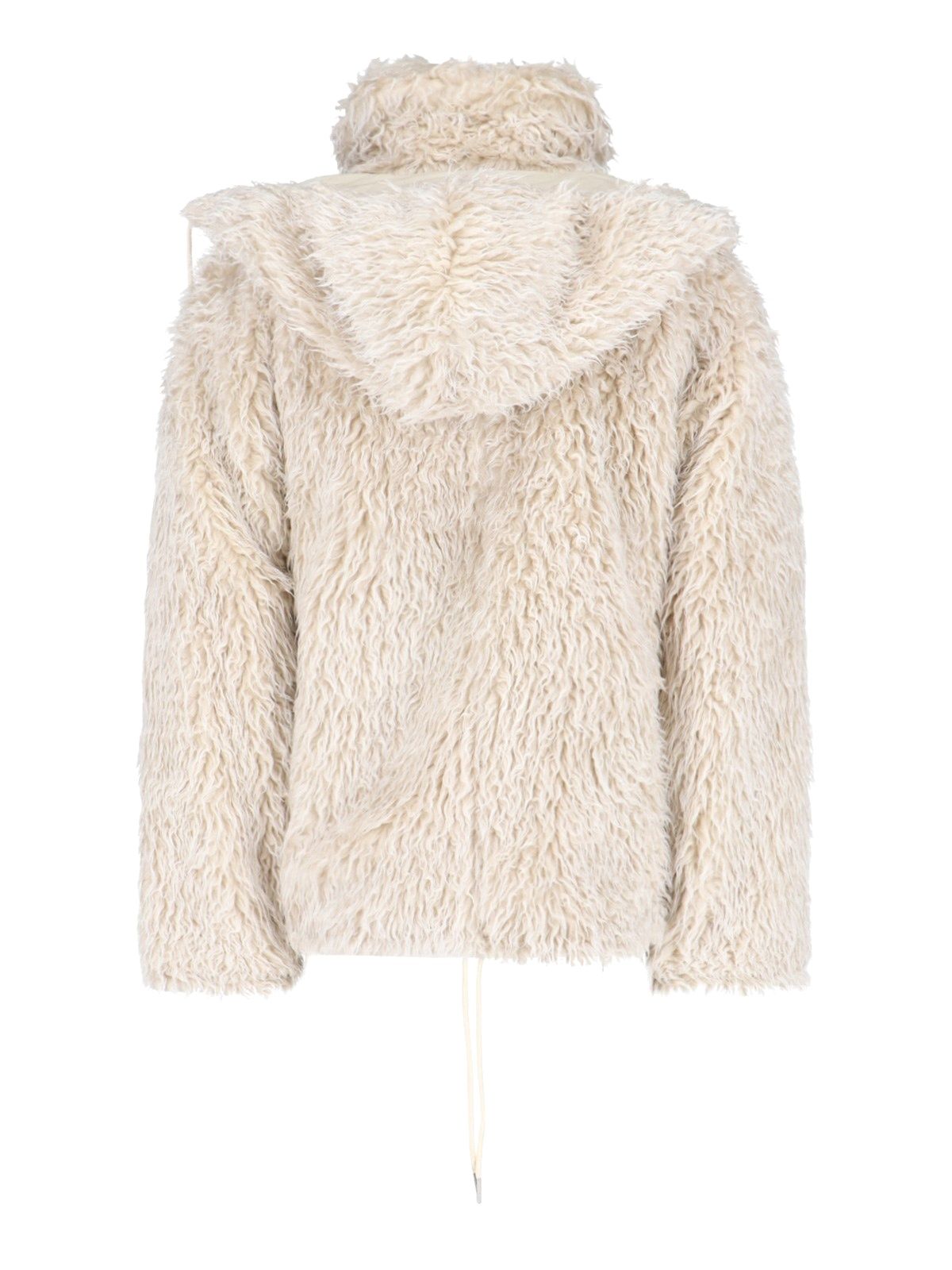 Giacca cappuccio in finto shearling