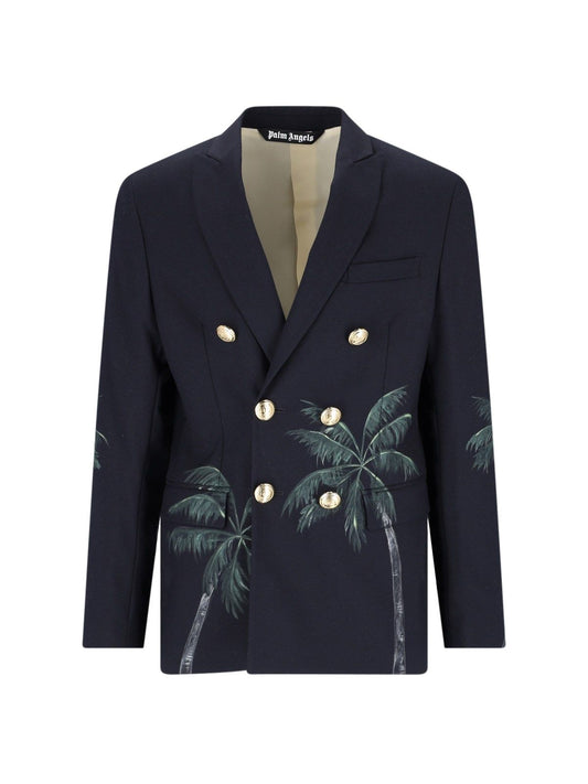 Bedruckter zweireihiger Blazer