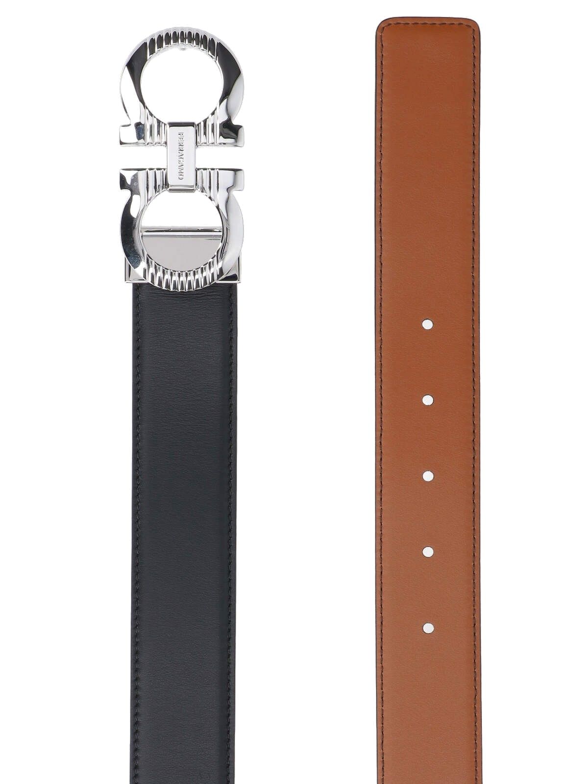 Reversible "Gancini" belt