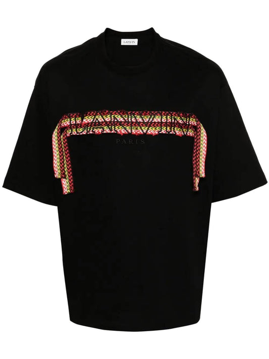Black T-shirt with embroidered logo