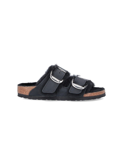 "Arizona Big Buckle" Fur Sandals