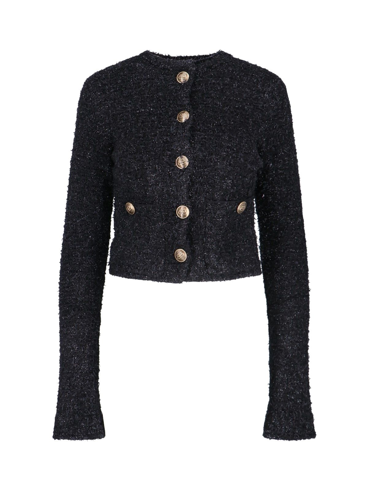 Cardigan crop bottoni