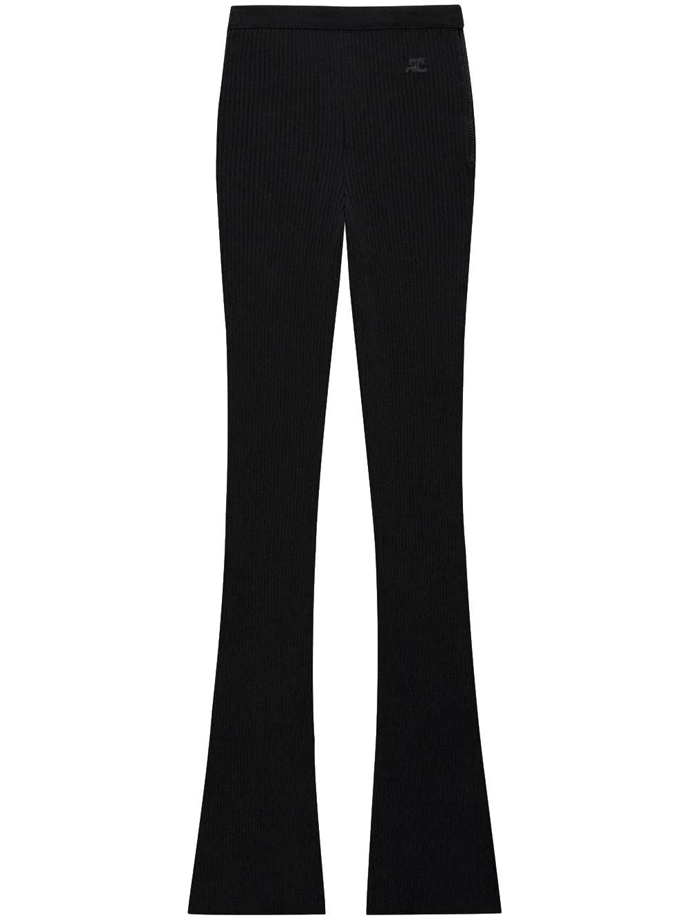 Reediton ribbed flared trousers