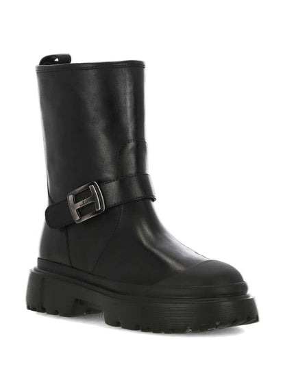40mm ankle boots with logo buckle