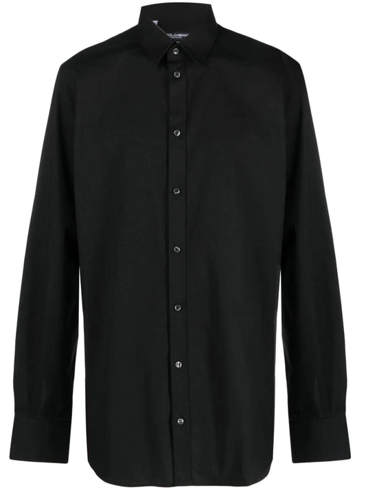 Long-sleeved shirt in cotton blend