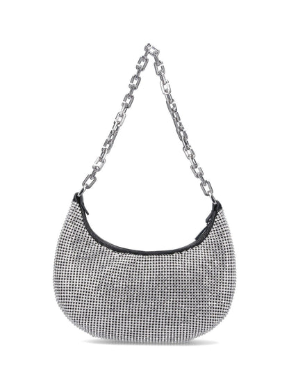 Borsa a spalla "Rhinestone Small Curve"