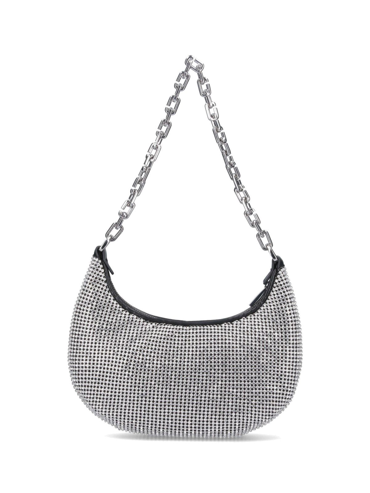 Borsa a spalla "Rhinestone Small Curve"