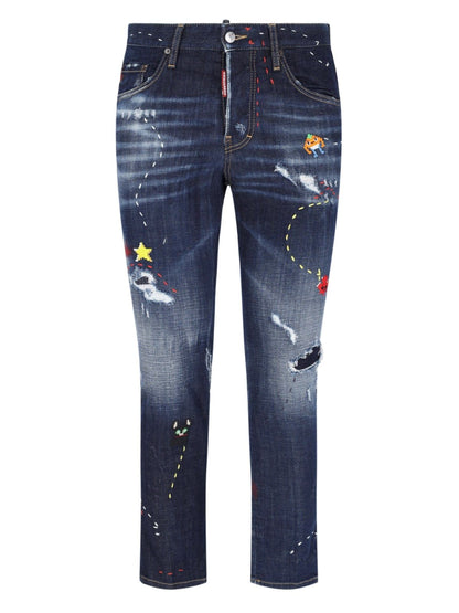 "Dark Monster Maze" slim jeans