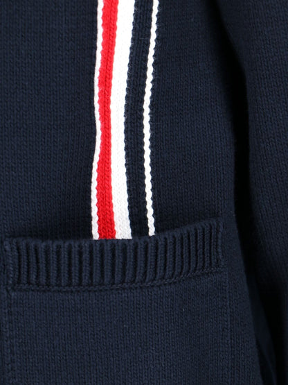 Cardigan with tricolour detail