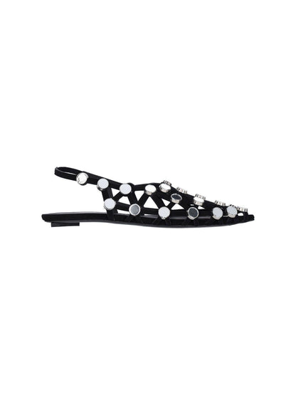 Ballerine slingback con studs "Grid"